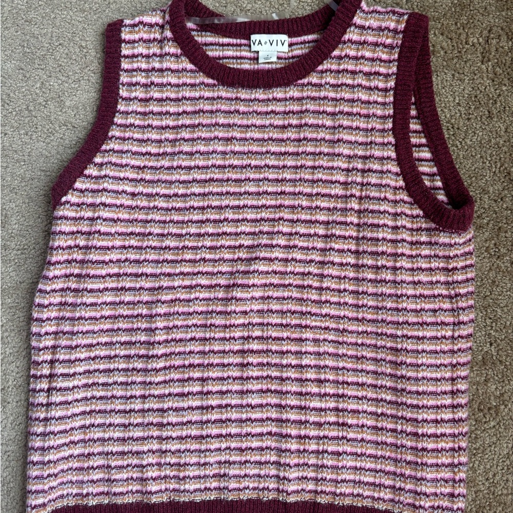 Ava & Viv Multicolor Striped Knit Top